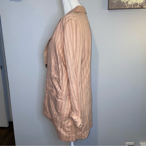 NWOT Free People We the Free Linen Blazer - Picture 4 of 9